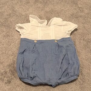 Mayoral White and Blue Kids One Piece